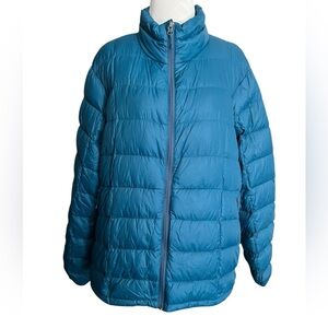 REI Co-op Lightweight Puffer Jacket 2XL Teal Packable Outdoor Coat